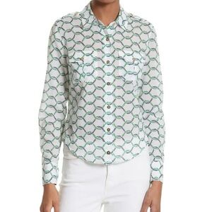 TORY BURCH
Brigitte Rope Print Cotton Blouse